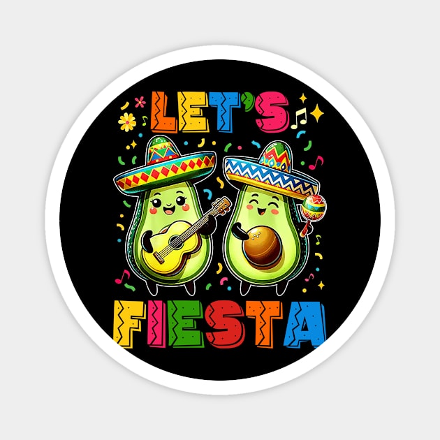 Lets Fiesta 5 Cinco De Mayo For Women Men Boys Girls Mexican Magnet by Tater's 